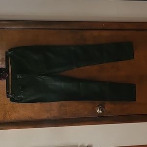 Black pleather skinny jeans